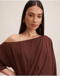 Forever New - Samantha Tipped Draped Midi Dress
