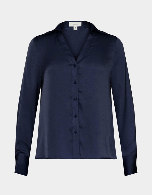 Forcast - Lila V-neck Satin Blouse