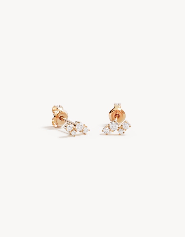By Charlotte - Moon Dust Stud Earrings