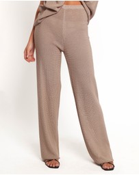 Petal & Pup - Stassia Knitted Pant Set - Brown