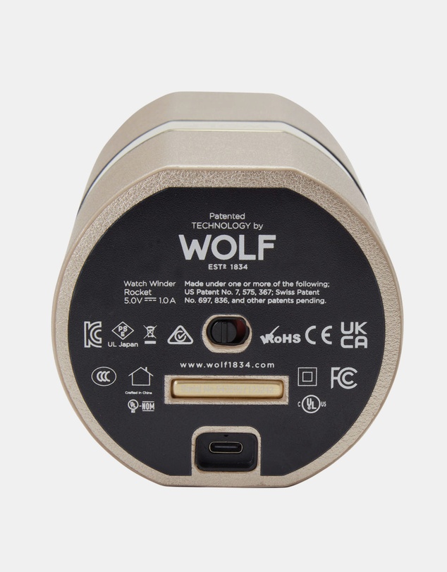 Wolf - Wolf Rocket Travel Watch Winder Champagne