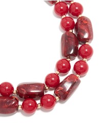 Lovisa - Red Acrylic Beaded Layered Necklace
