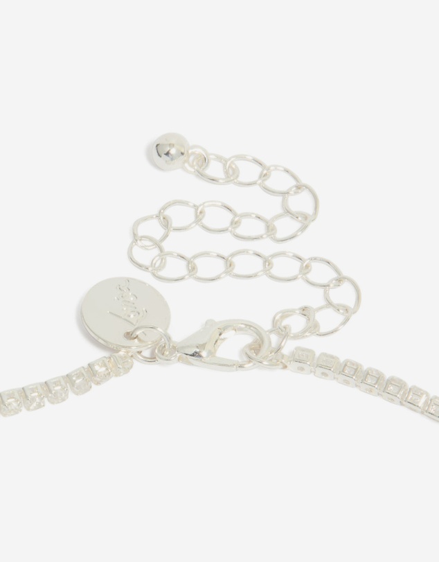 Lovisa - Silver Plated Cubic Zirconia Flower Cup Chain Y-Necklace