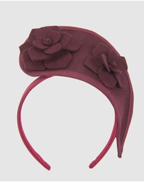 Max Alexander - Felt Burgundy Crown Racing Fascinator