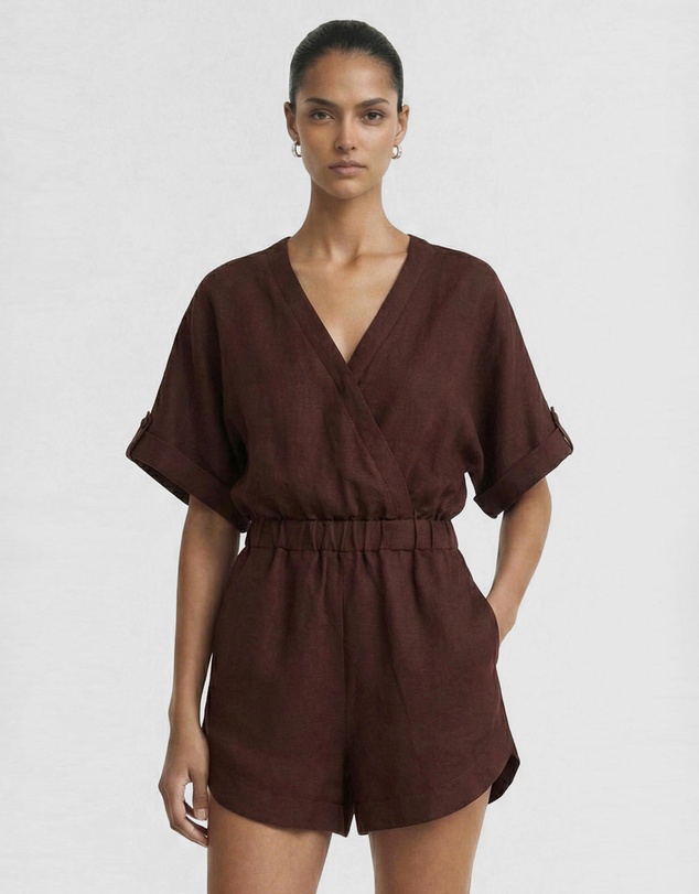 Staple the Label - Rhodes Wrap Playsuit