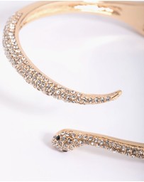 Lovisa - Gold Diamante Snake Hinge Bracelet