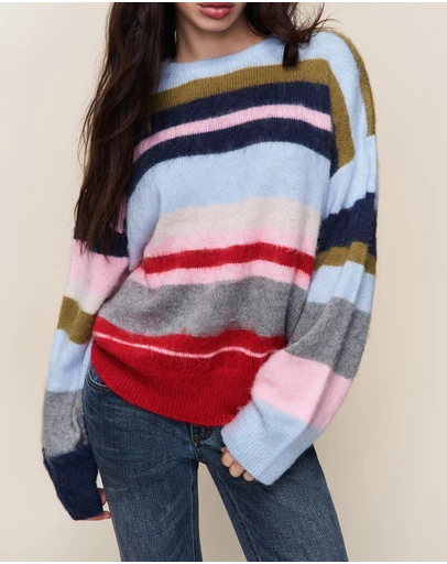Guizio - Oversized Stripe Knit Jumper
