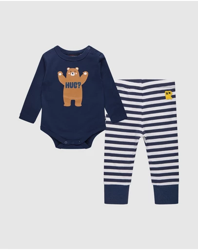 Rock Your Baby - Bear Hugs Bodysuit and Legging Set