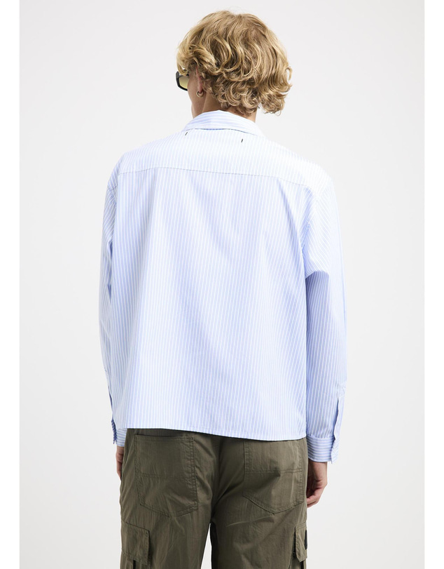 Black Noise White Rain - Miami Striped Long Sleeve Shirt