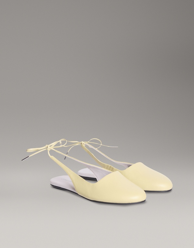 Calvin Klein - Leather Slingback Ballerinas