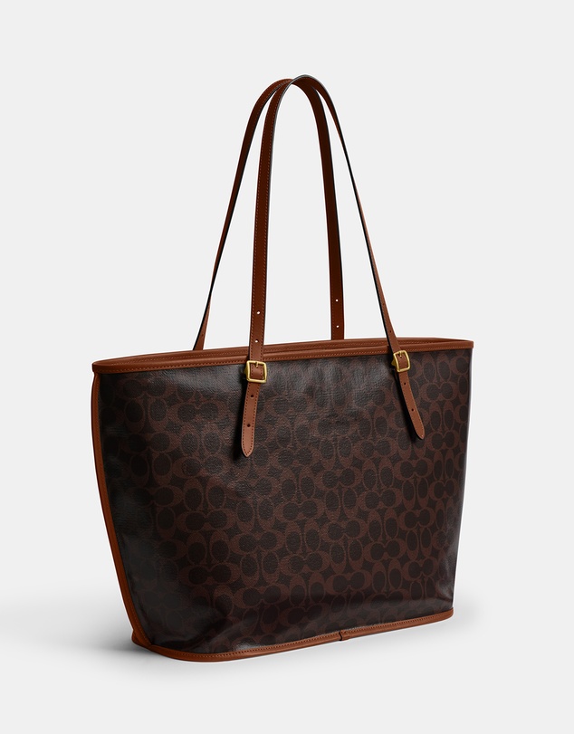 Coach - Signature Coated Canvas Taxi Tote Bag