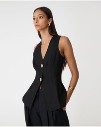 Forcast - Ami V-Neck Linen Vest