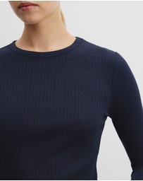 Country Road - Long Sleeve Rib Top