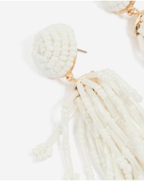 Lovisa - White Beaded Drop Earrings