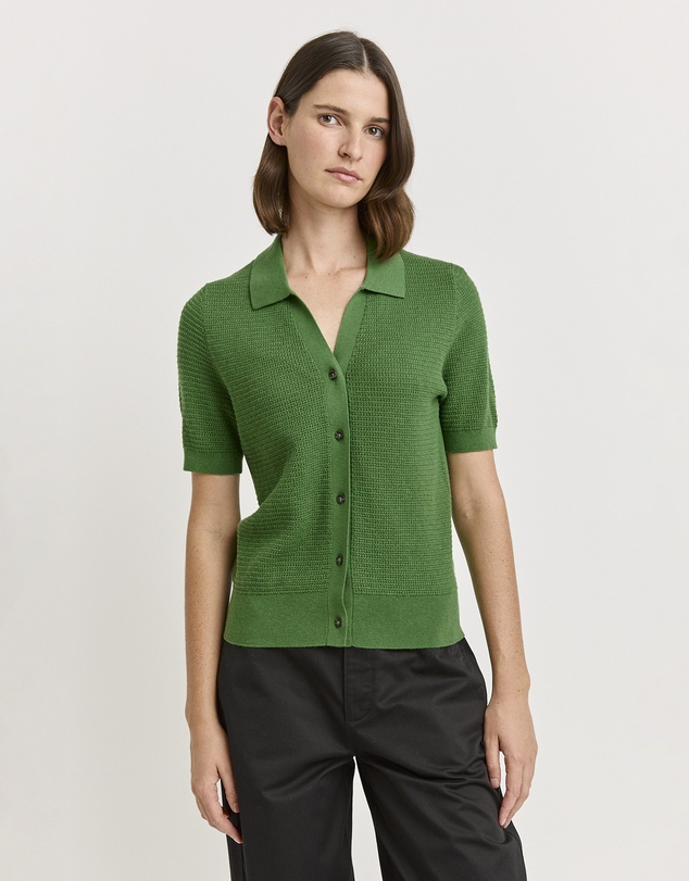 Toorallie - Grain Stitch Button Polo