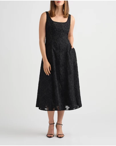 David Lawrence - Darden Jacquard Dress