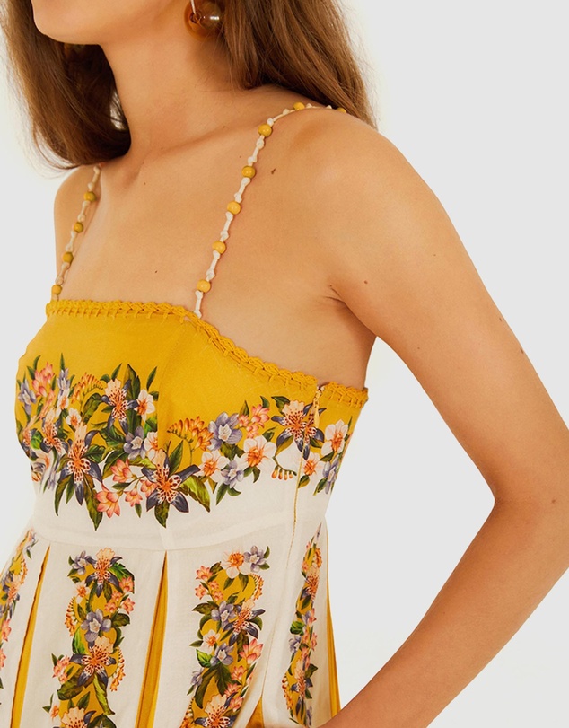 Farm Rio - Sand Hilo Stripes Maxi Dress