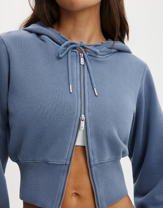 Cotton On Body Active - Fleece Contour Zip Through Hoodie