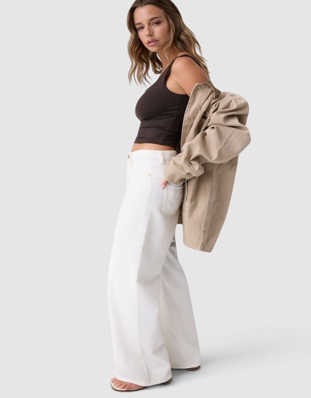 GUESS - Mid-Rise Wide-Leg Ankle Jeans