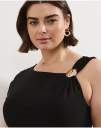 Atmos&Here Curvy - Thea Asymmetric Mesh Top