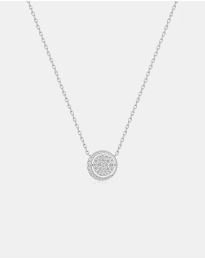 Ania Haie - Silver Reversible Pave Moon Evil-Eye Necklace