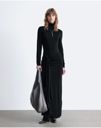 & Other Stories - Tie-Detail Turtleneck Midi Dress