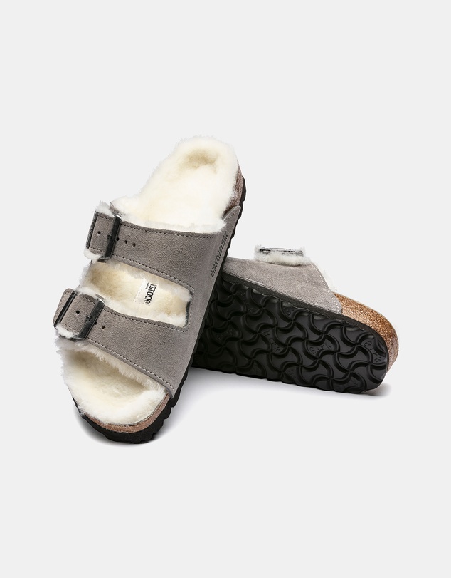 Birkenstock - Arizona Shearling Suede Leather Regular - Unisex