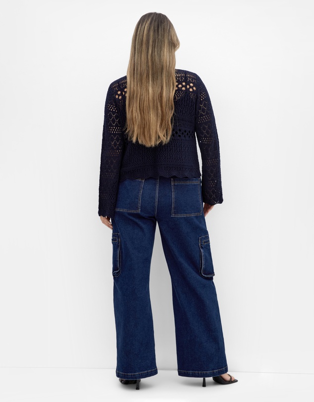 City Chic - Crochet Lust Knit Cardigan