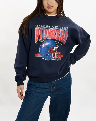 Vintage by The Real Deal - Pre Loved - 90s NCAA Malone College Pioneers Sweatshirt