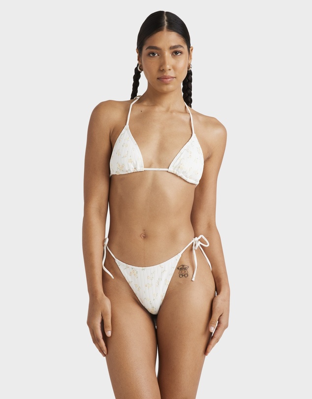RVCA - Womens Blurred Ditsy Halter Slide Tri Bikini Top