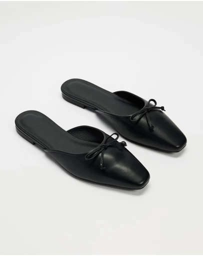 AERE - Slip On Leather Ballet Flats