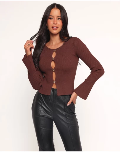 Petal & Pup - Rosienna Knit Top - Chocolate