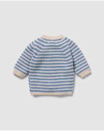 Wilson & Frenchy - Organic Knitted Stripe Kimono Cardigan - Babies