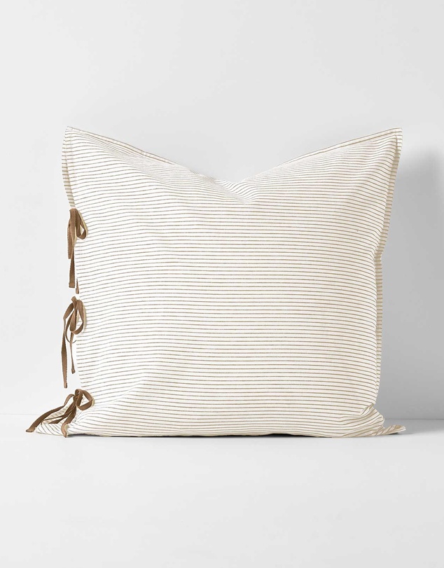 Aura Home - Chambray Mini Stripe European Pillowcase