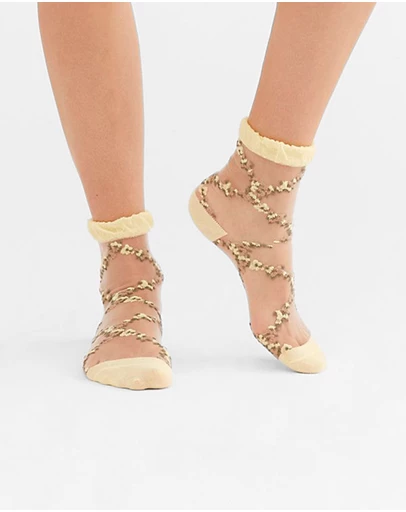 High Heel Jungle - Flower Trellis Sock