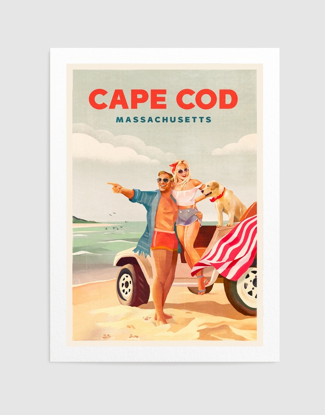 Olive et Oriel - Cape Cod Massachusetts Summer Beach by The Whiskey Ginger Art Print