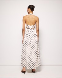 AERE - Tali Linen Cross Back Midi Dress