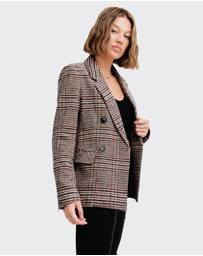 Belle & Bloom - Piccadilly Wool Blend Plaid Blazer
