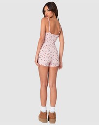EDIKTED - Strawberry Girl Printed Romper