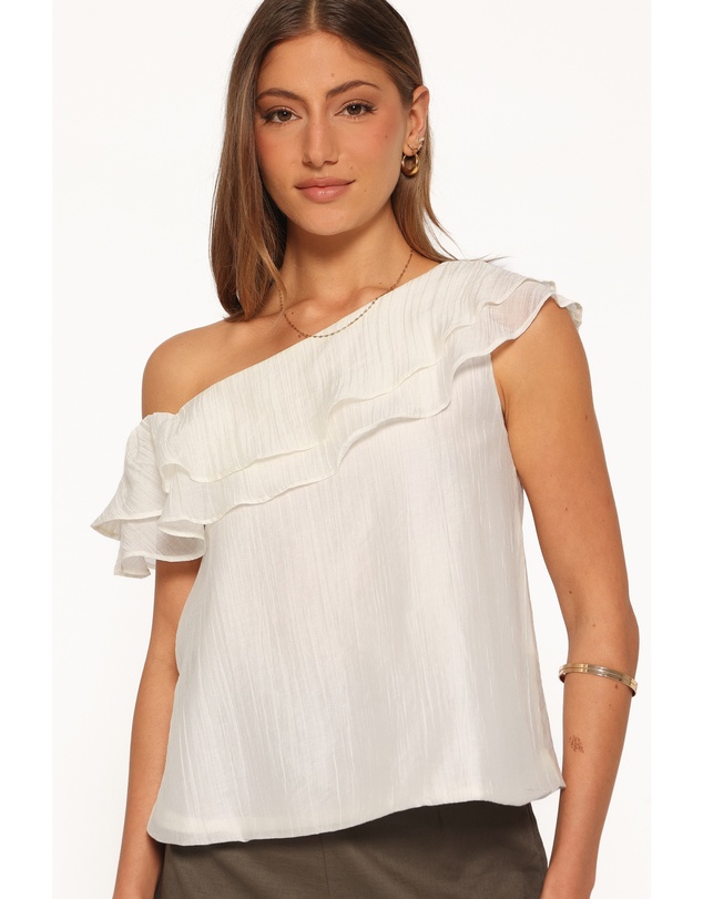 Petal & Pup - Veana One Shoulder Top - Cream