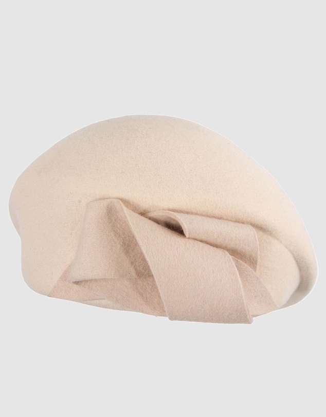 Max Alexander - Winter Beige Felt Beret Hat