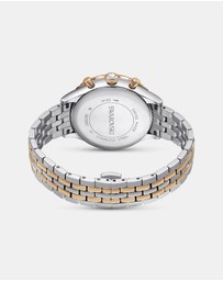 Swarovski - Octea Chrono Watch, Swiss Made, Metal Bracelet, Rose Gold Tone, Mixed Metal Finish