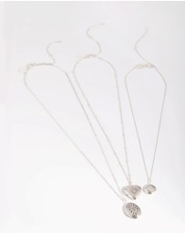 Lovisa - Antique Silver Mixed Locket Layered Necklace