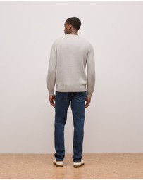 Trenery - Cashmere Crew Pullover in Grey Melange