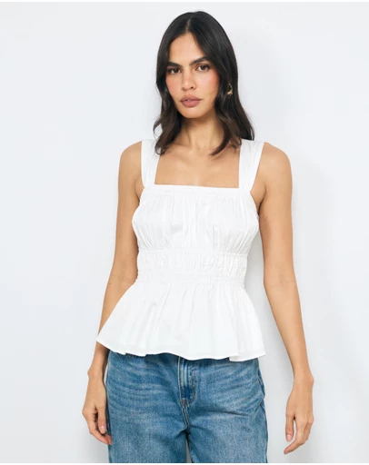 AERE - Tessa Cinched Waist Top
