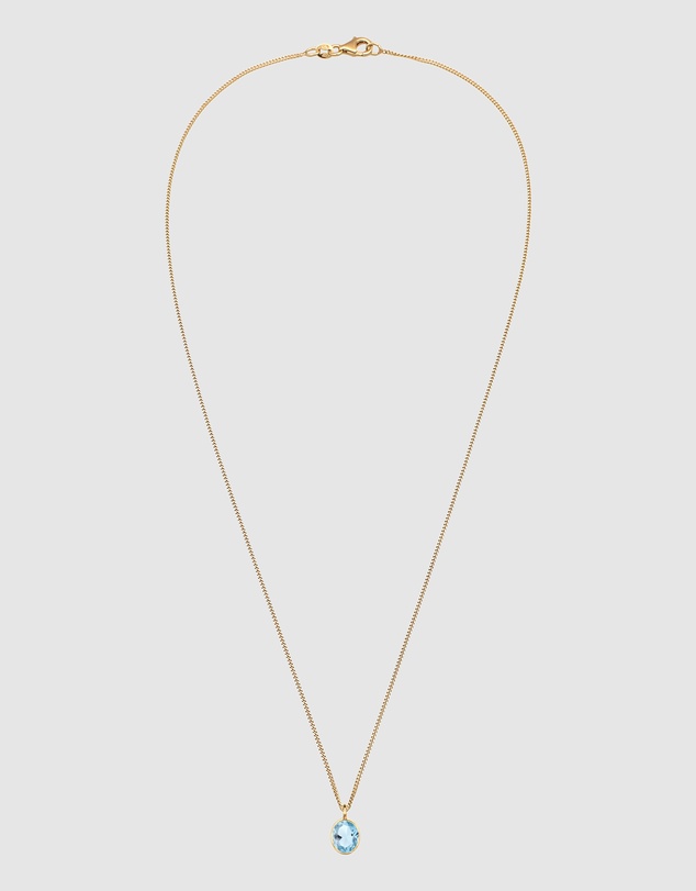 Elli Jewelry - Topaz Pendant Necklace in Gold-Plated 925 Silver