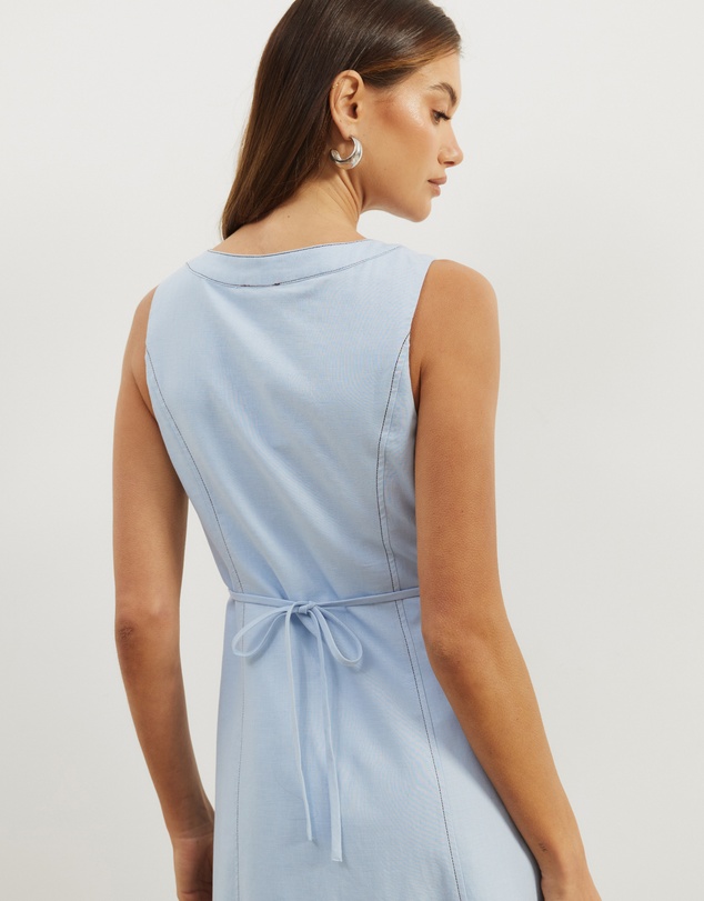 Atmos&Here - Cara Contrast Bind Midi Dress