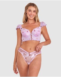 Bras N Things - Enchanted Frolic In The Fields Longline Bliss - Light Purple/Multicolour