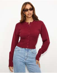 Dazie - Mira Cinched Waist Button Up Cardigan