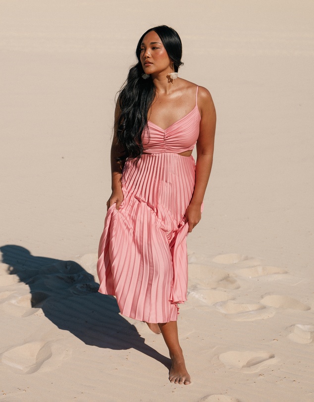 Petal & Pup - Niamh Midi Dress - Poppy Pink